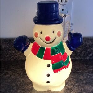 Vintage Mini 8” Snowman Blow-mold